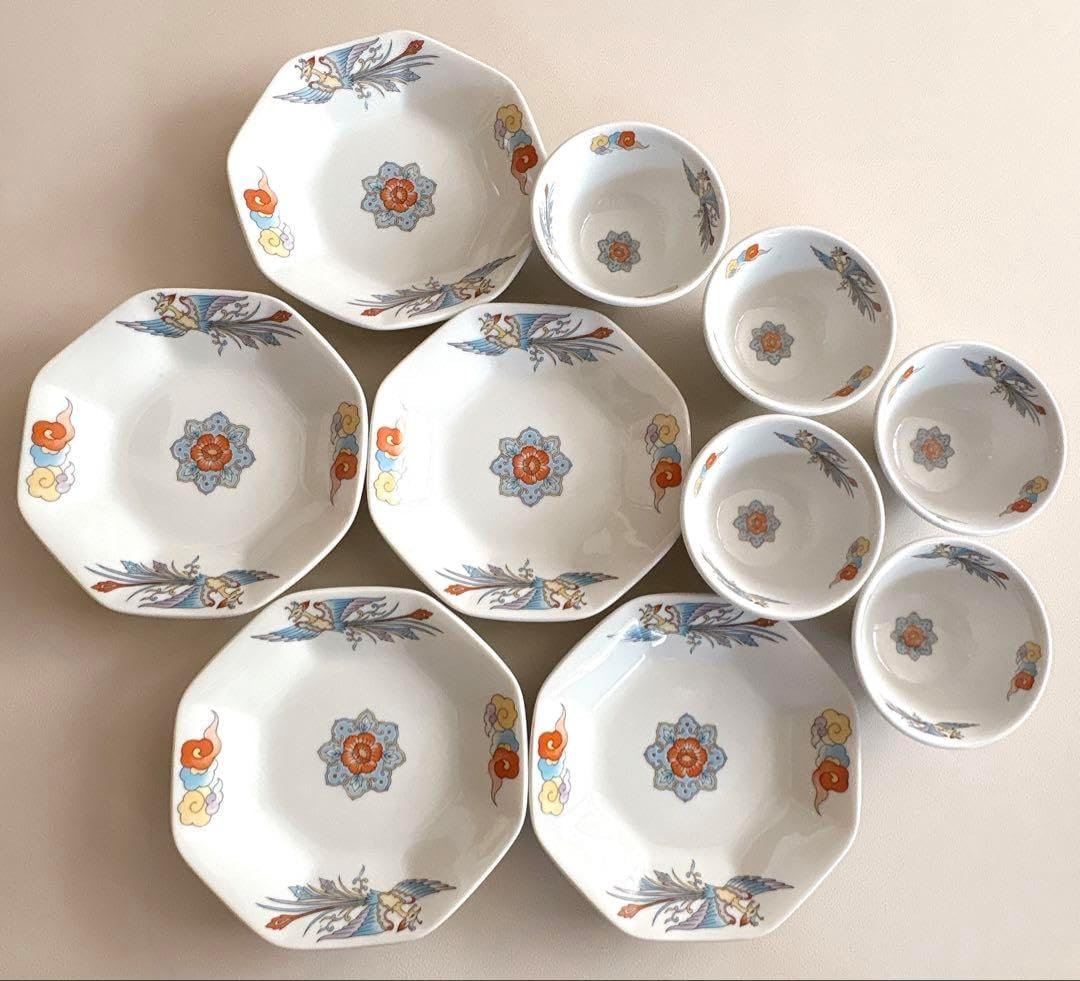 長峰陶苑 中華皿 炒飯皿 鉢 スープ碗 5客セット 八角鉢 八角皿 Amazon