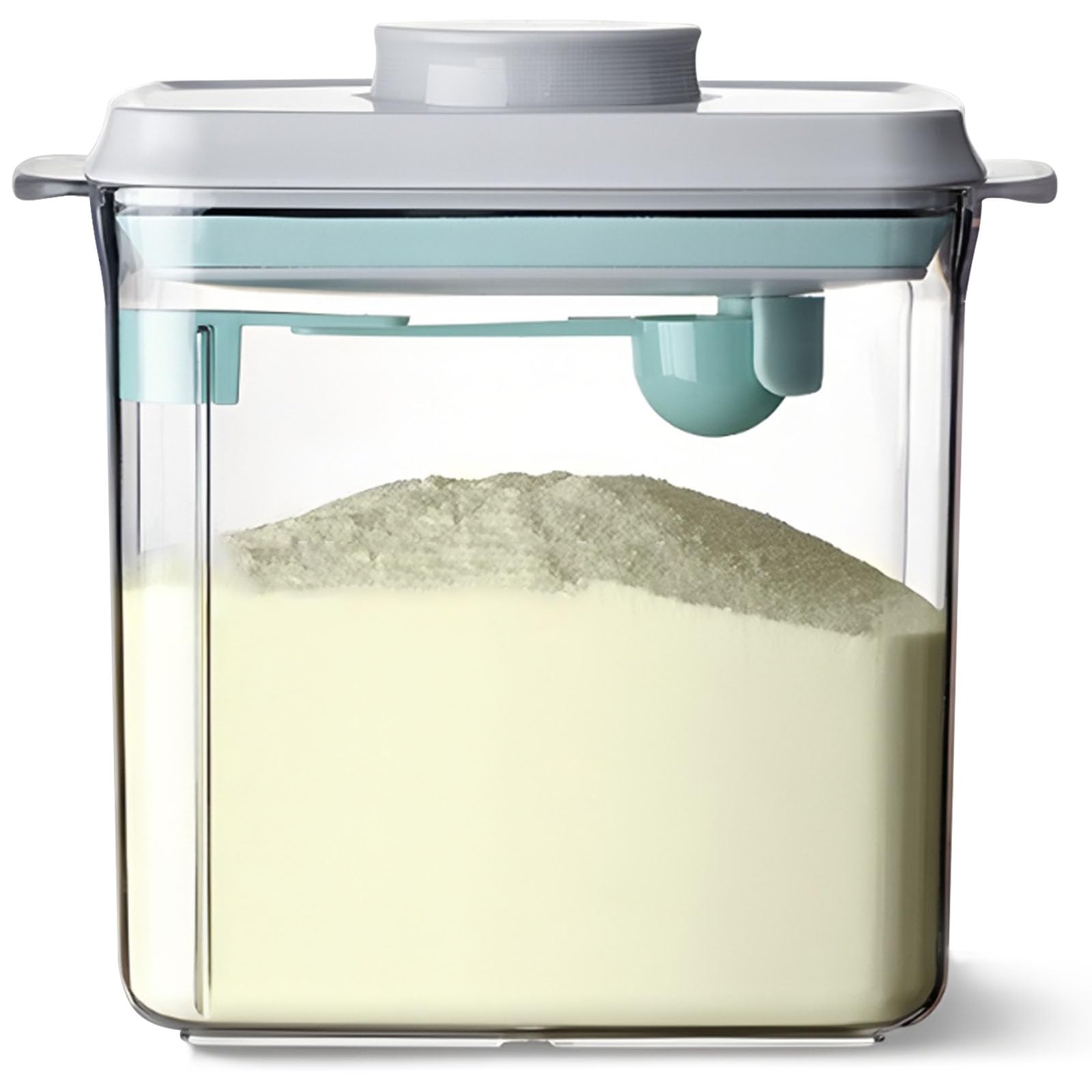 Milchpulverspender 1700 ml Milchpulver Aufbewahrungsbox mit Löffel Versiegelter Milchpulverspender Geeignet für die Lagerung von Milchpulver,Mehl,Hirse,roten Bohnen (Transparente)