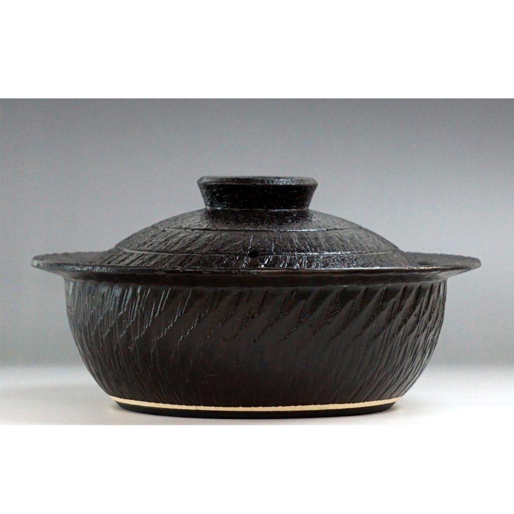 【新品未使用】長谷園 IH対応 鉢 鍋 (2-4人用) 黒釉 CT-44 Amazon｜長谷園 IH対応 鉢 鍋 (2-4人用) 黒釉 CT-44｜土鍋 オンライン通販
