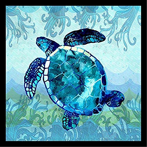 Waves Tortue de mer affiche encadrée 12x12 pour habiller un mur vide sans effort