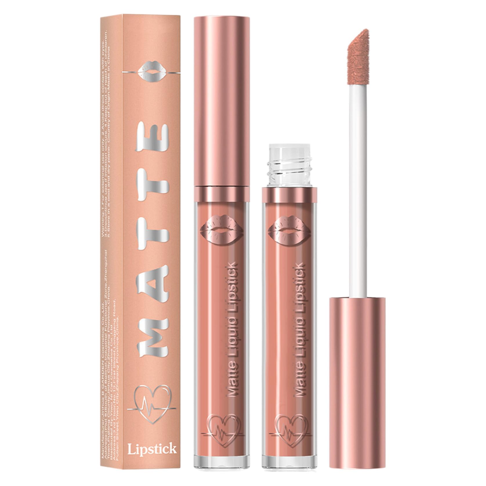 Smudge Proof Liquid Lip Gloss - Matte Waterproof Formula with Velvety Texture Long Lasting Rich Color for Day