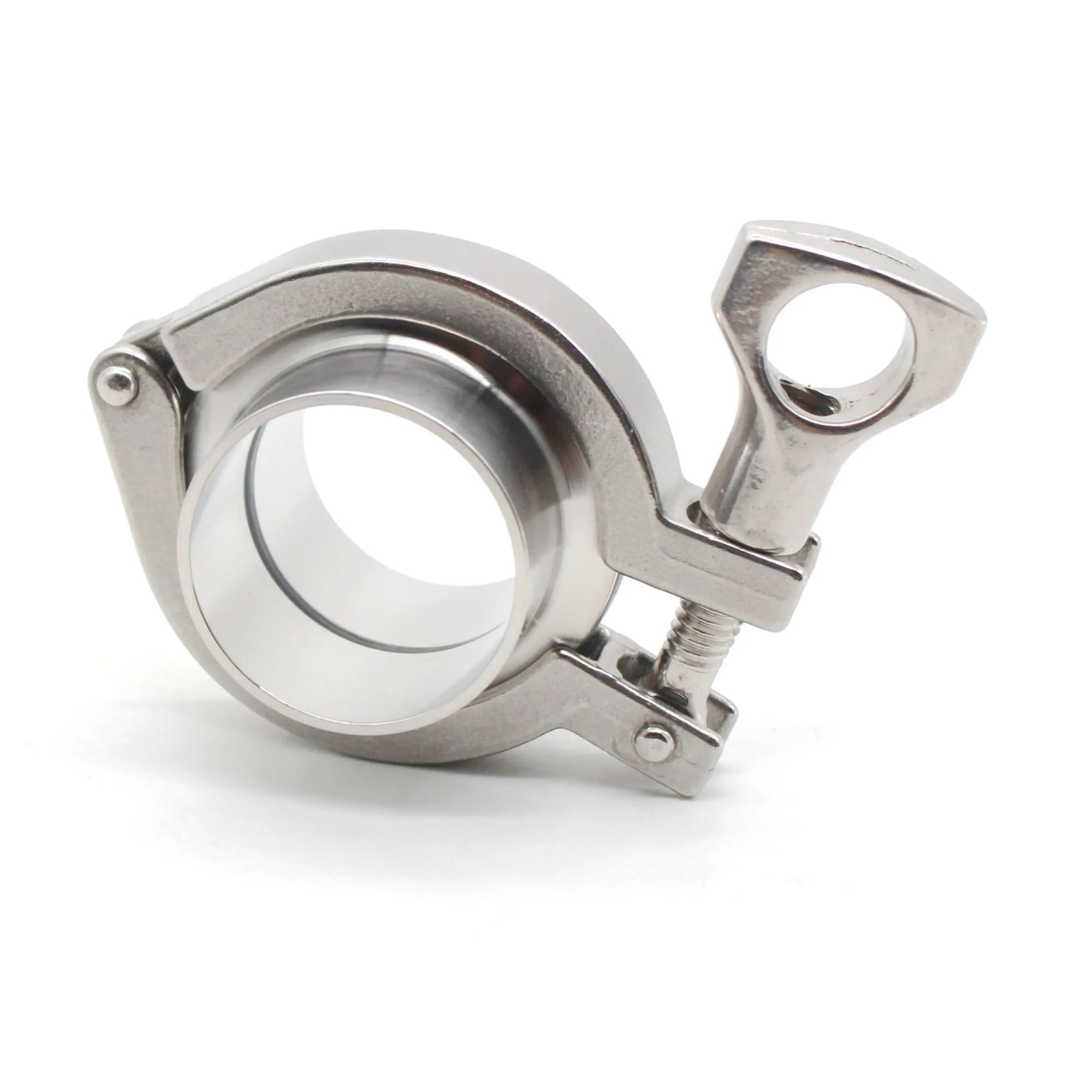 Ensemble de raccords de tuyauterie 1,5" OD 38 mm, collier de serrage 50,5 mm, virole à souder + triple collier de serrage + joint silicone, acier inoxydable 304(2 Pack,SS316_25MM)