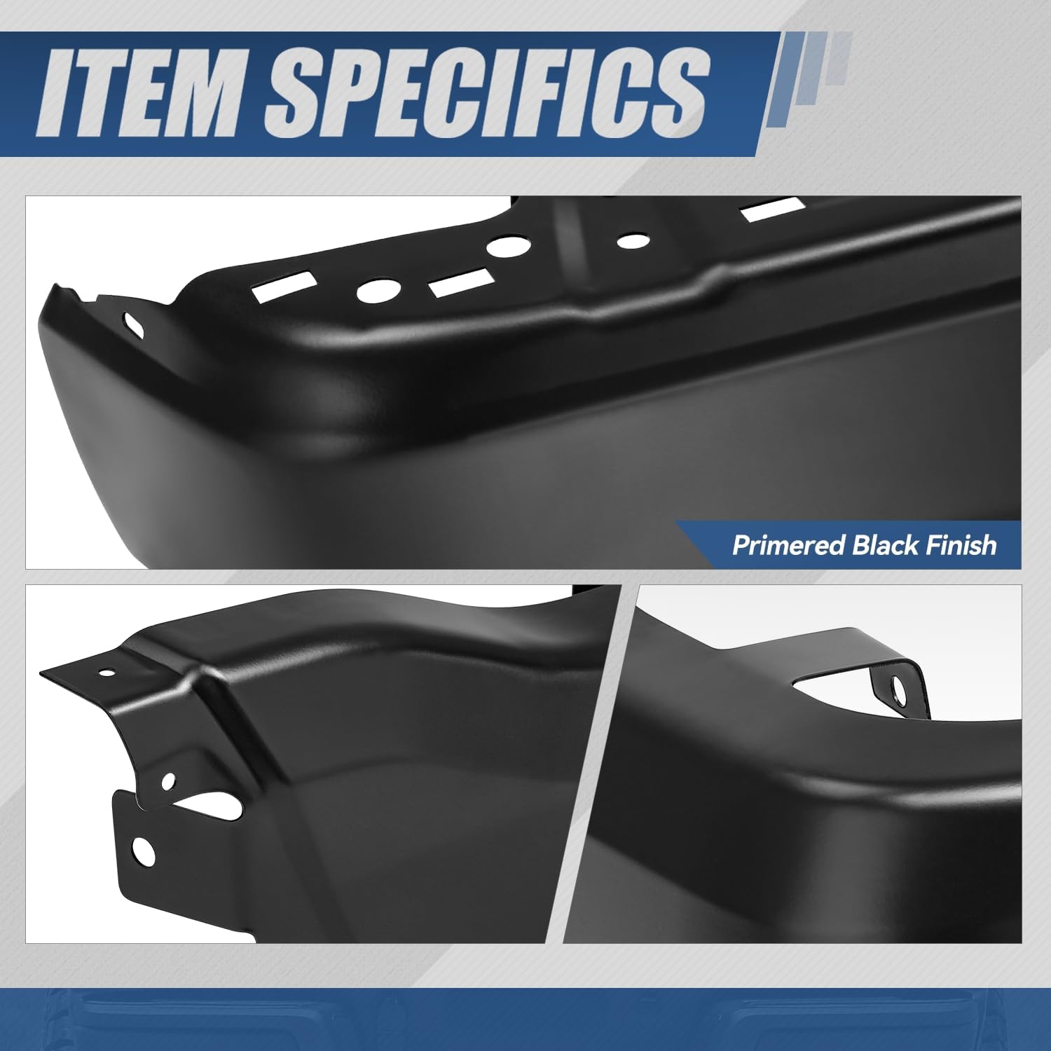 Auto Dynasty Rear Bumper Step Pad Assembly Compatible with 2019-2023 Ford Ranger, without Parking Sensor Holes, Paint to Match Black