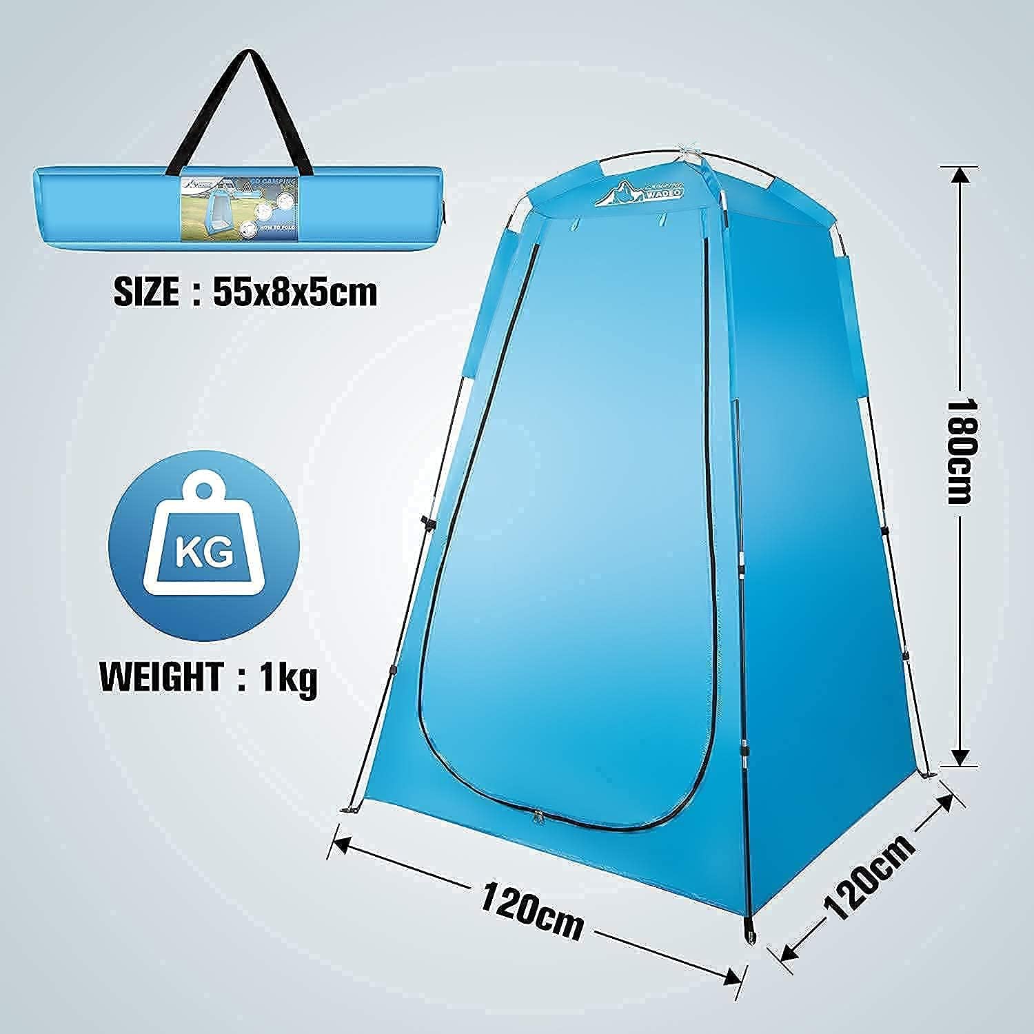 WADEO Bundle - 2 Items Portable Camping Shower, Camping Shower Pump with Detachable USB, Privacy Tent Instant Portable Outdoor Shower Tent for Beach Swim Travel Hiking Backpacking : Sports & Outdoors