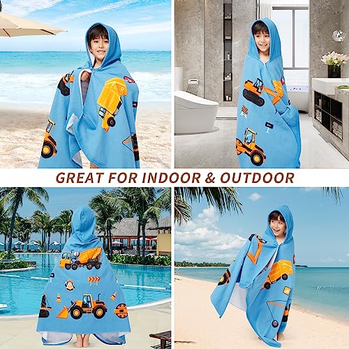 Gealaek Hooded Towel For Toddlers 5-12 Years Boys Girls Kids Bath Pool Beach Towel Wrap Extra Large Soft Absorbent Beach Poncho thumb #5