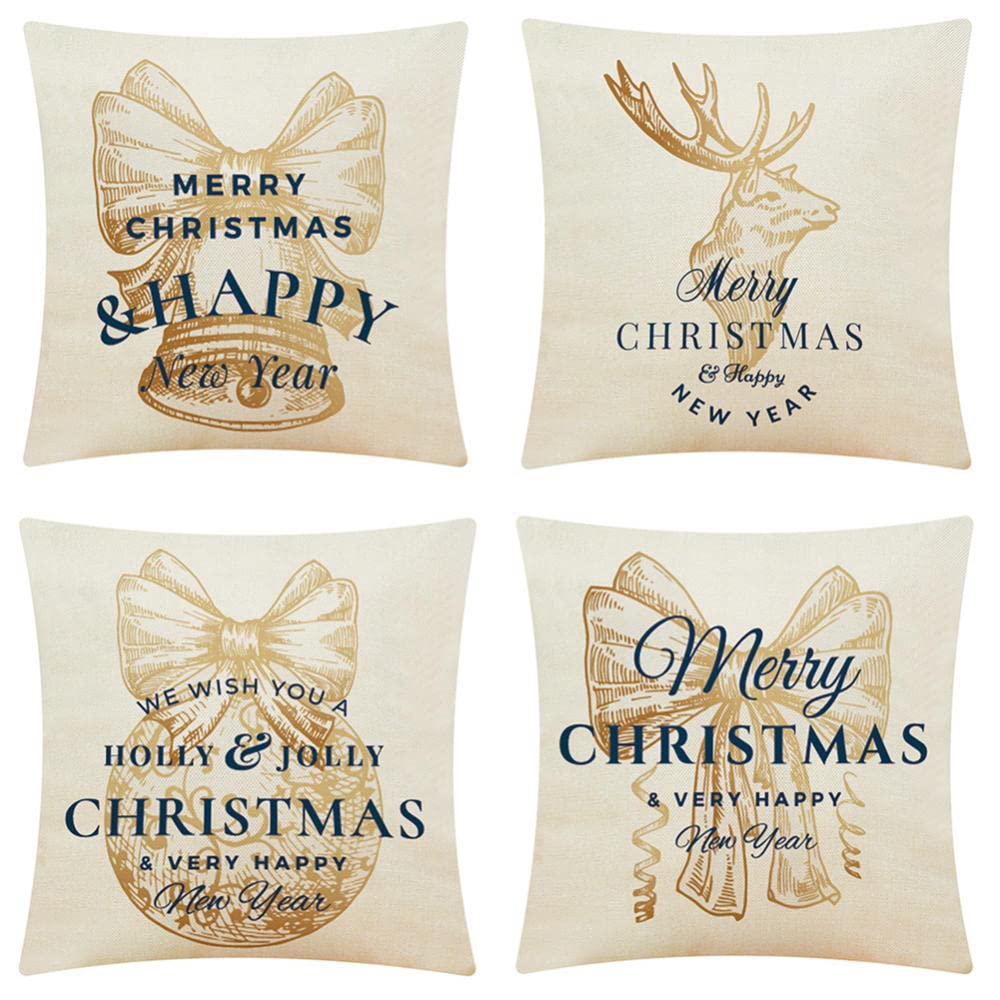 4 Piezas Funda de Almohada 65x65cm Arte De Nudos Fundas de Cojín Terciopelo Sencillo y Decorativo para Sofá Camas Dormitorio Coche Lino Cojines Throw Pillow Covers （26x26in）