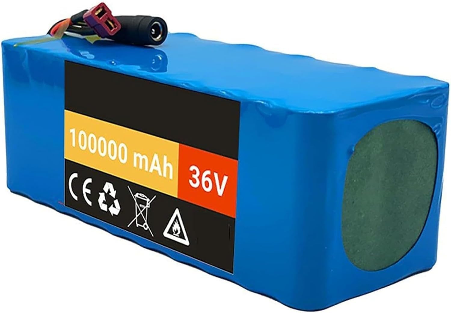 Batteria per Bicicletta elettrica 36V 100Ah 10S4P - con BMS e Caricabatterie Inclusi - per Motori da 0 a 800W, Biciclette elettriche e monopattini XT60+DC
