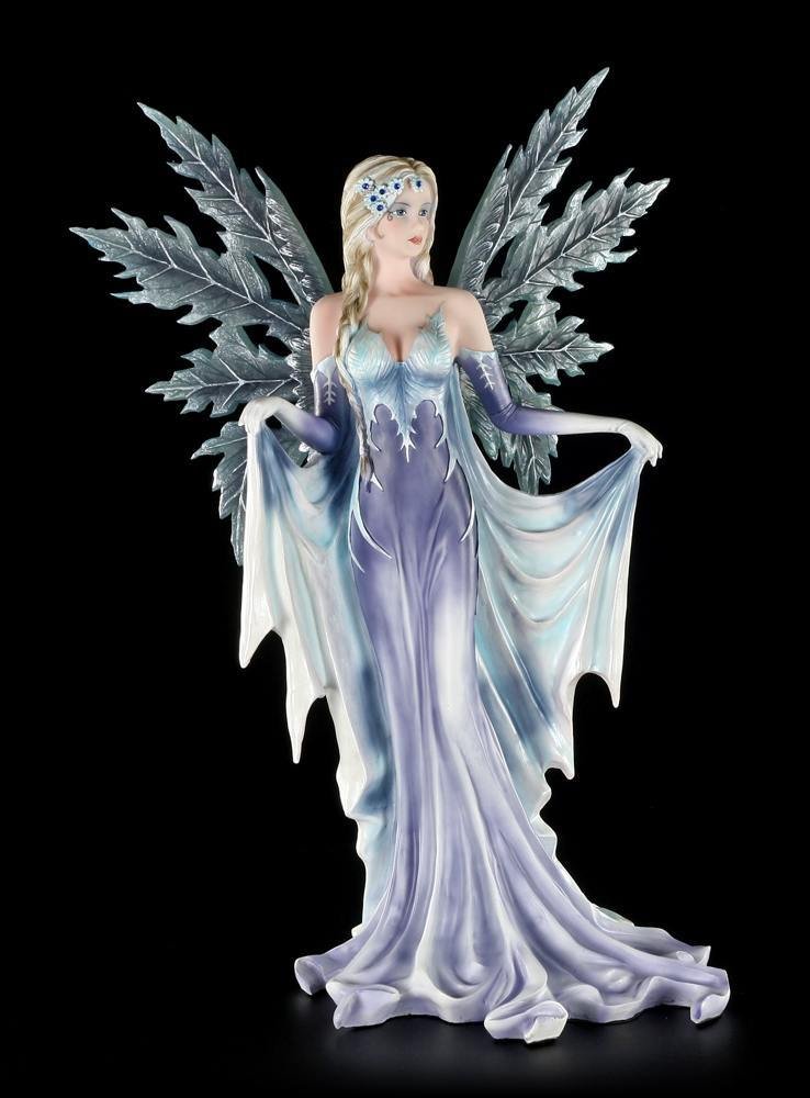 Figuren Shop GmbH Wunderschöne große Elfen Figur - Regina die Schneekönigin - Elfenfigur Elfe Fee Fairy Deko Statue