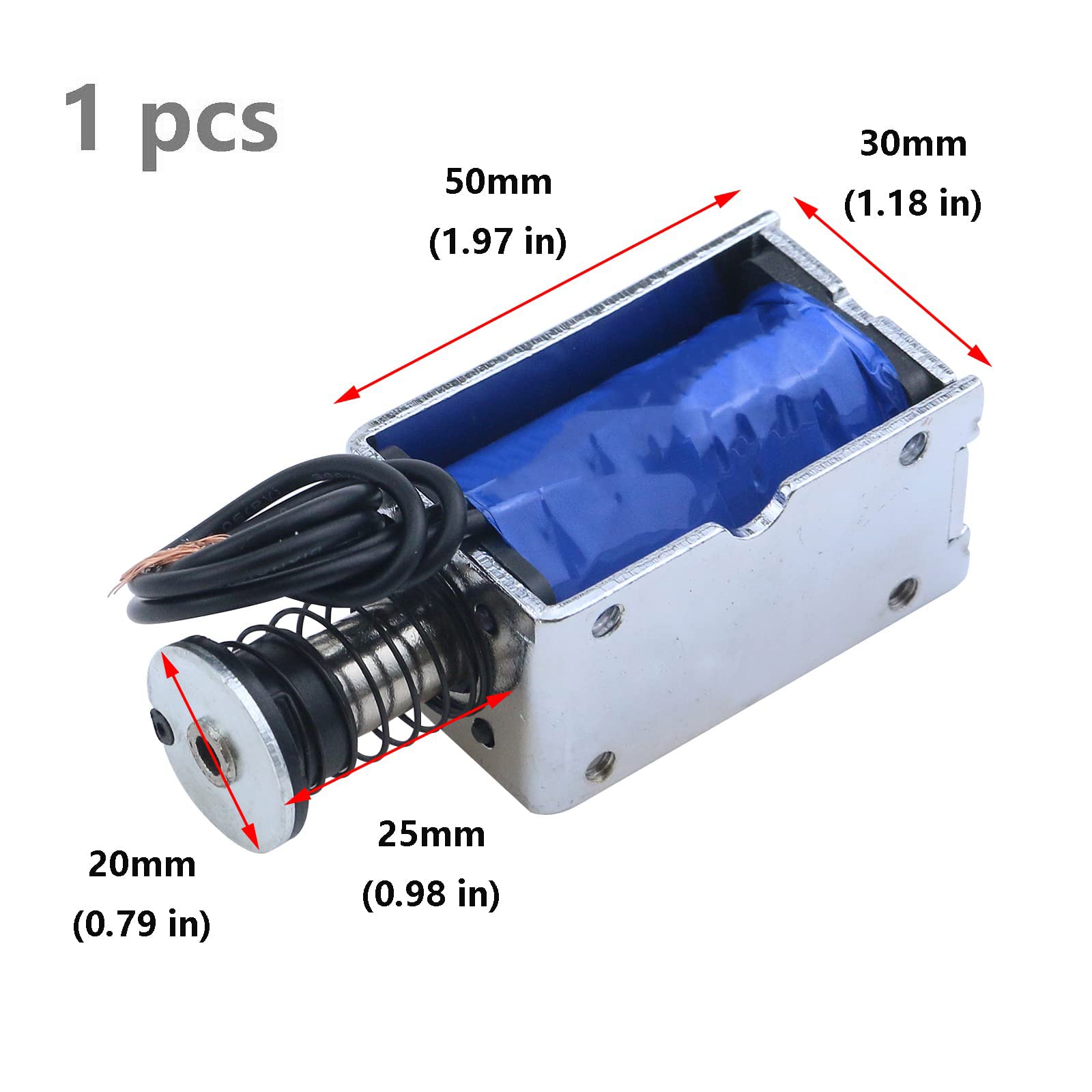 WANGCL Solénoïde Magnétique FJ-Z05 DC 12V 2.5A 45N Course 15mm Cadre Ouvert
