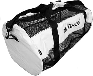Hiturbo Mesh Duffel Bag, Dive Bags Travel Beach Gear Diving Duffels Luggage for Scuba, Surfing and Snorkeling (White)