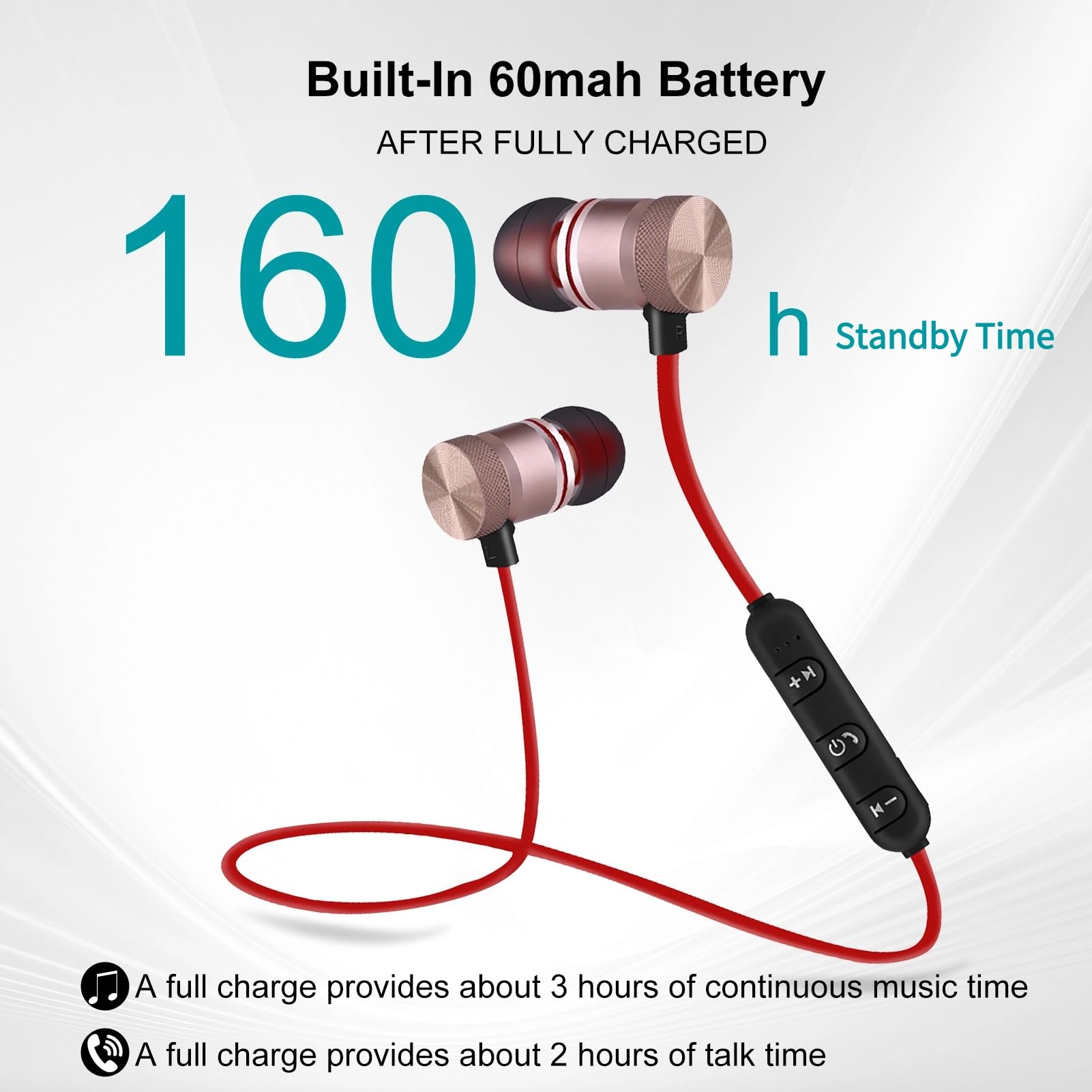 Magneet draadloze bluetooth sport hoofdtelefoon headset hoofdtelefoon voor compatibel met IOS android (zwart