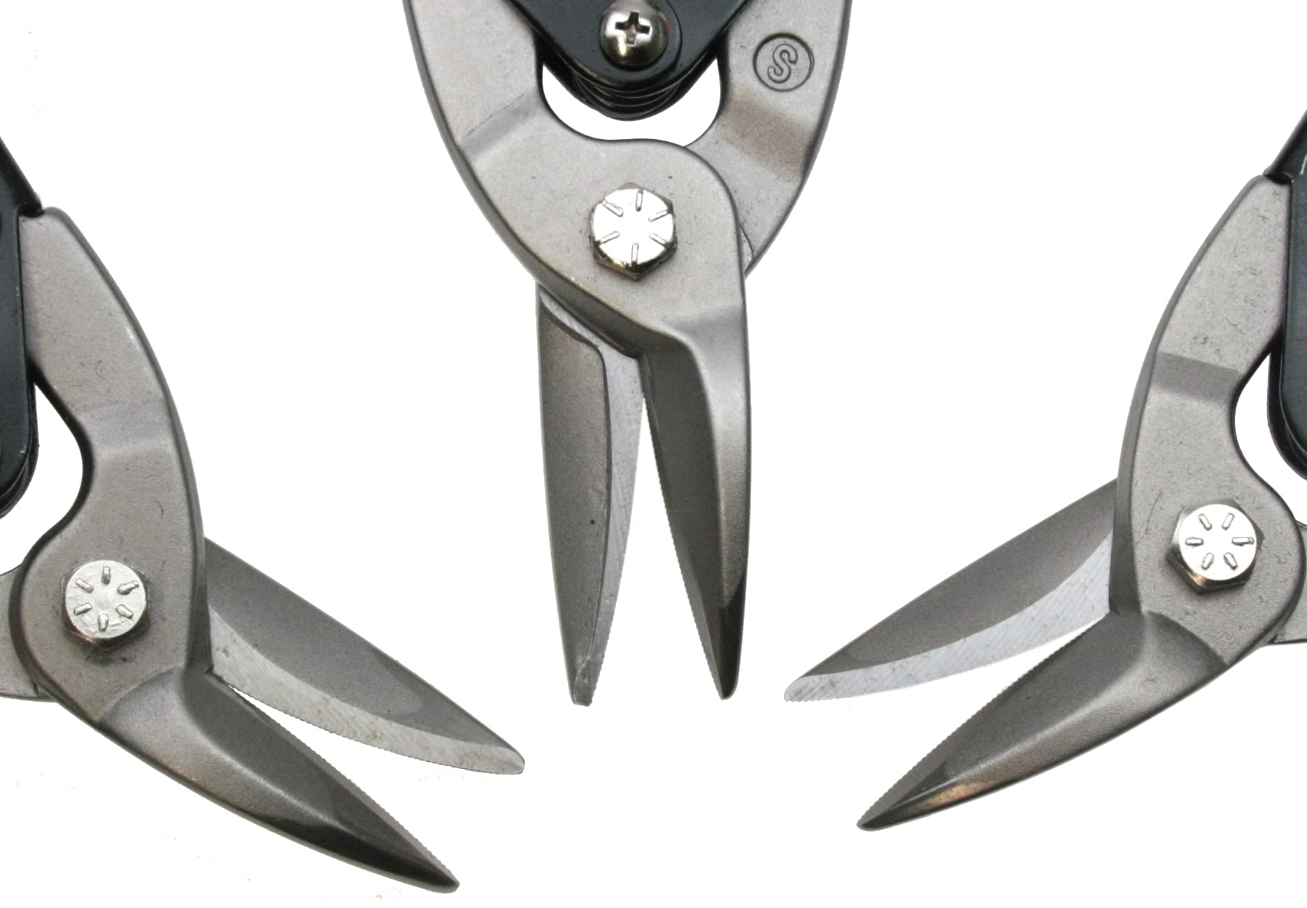 Alkan Blechscheren Satz 3-tlg links rechts gerade Metallschere | Blechscheren links-, rechts- und geradeschneidend, für Blech, Karosserie, Metallarbeiten & Werkstatt
