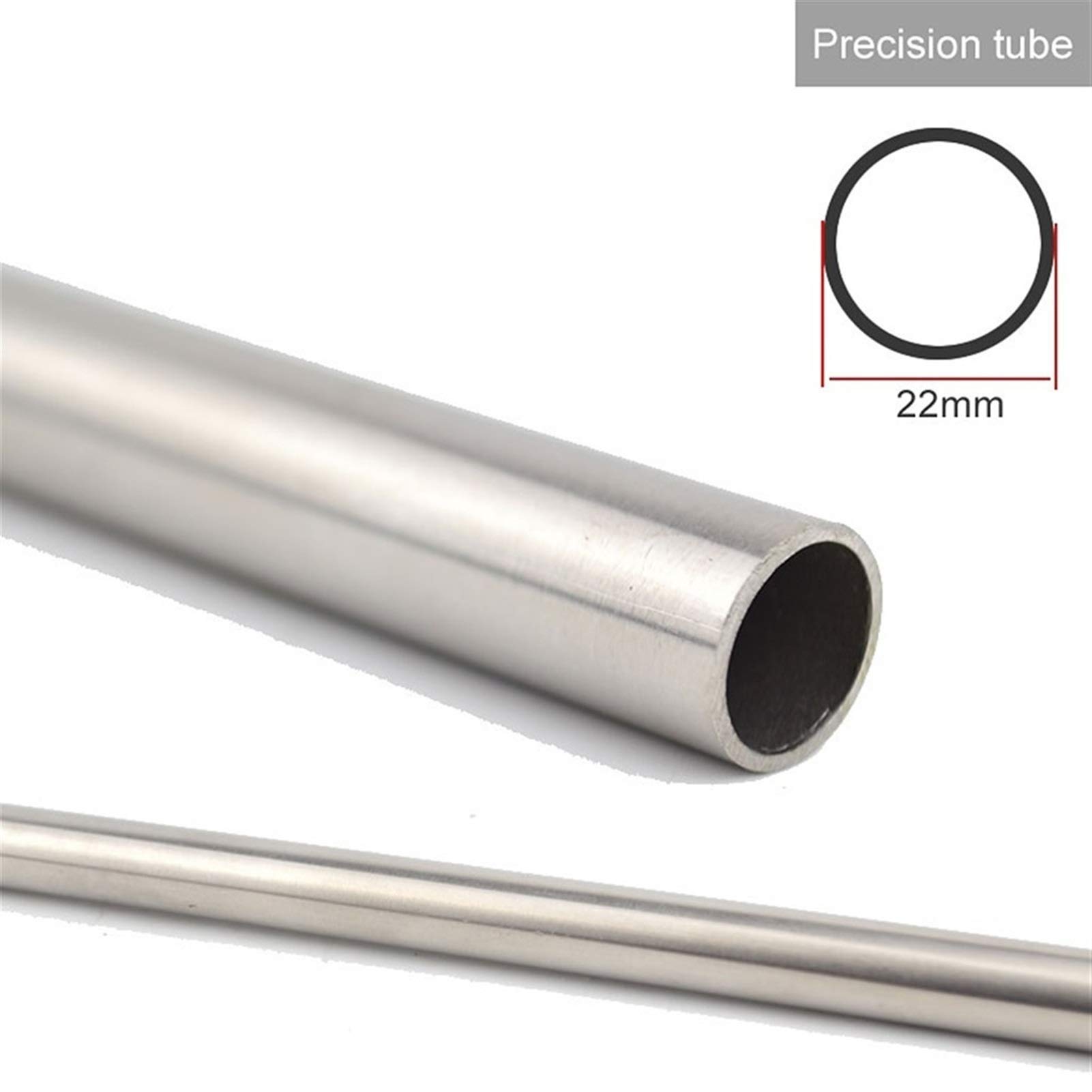 MDD 304 Edelstahlrohr Präzisionsrohr, Außendurchmesser 22mm, Innendurchmesser 20mm 19mm 18mm 17mm 16mm (Color : 22x2.5, Size : 60cm)