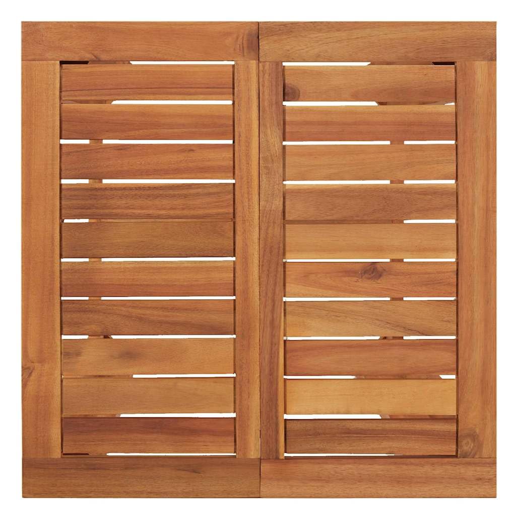 vidaXL Mesa y Taburetes Altos de Jardín 5 pzas, Juego de Muebles de Bar, Mesa Sillas Altas, Mesita Asientos Exterior, Madera Maciza Acacia