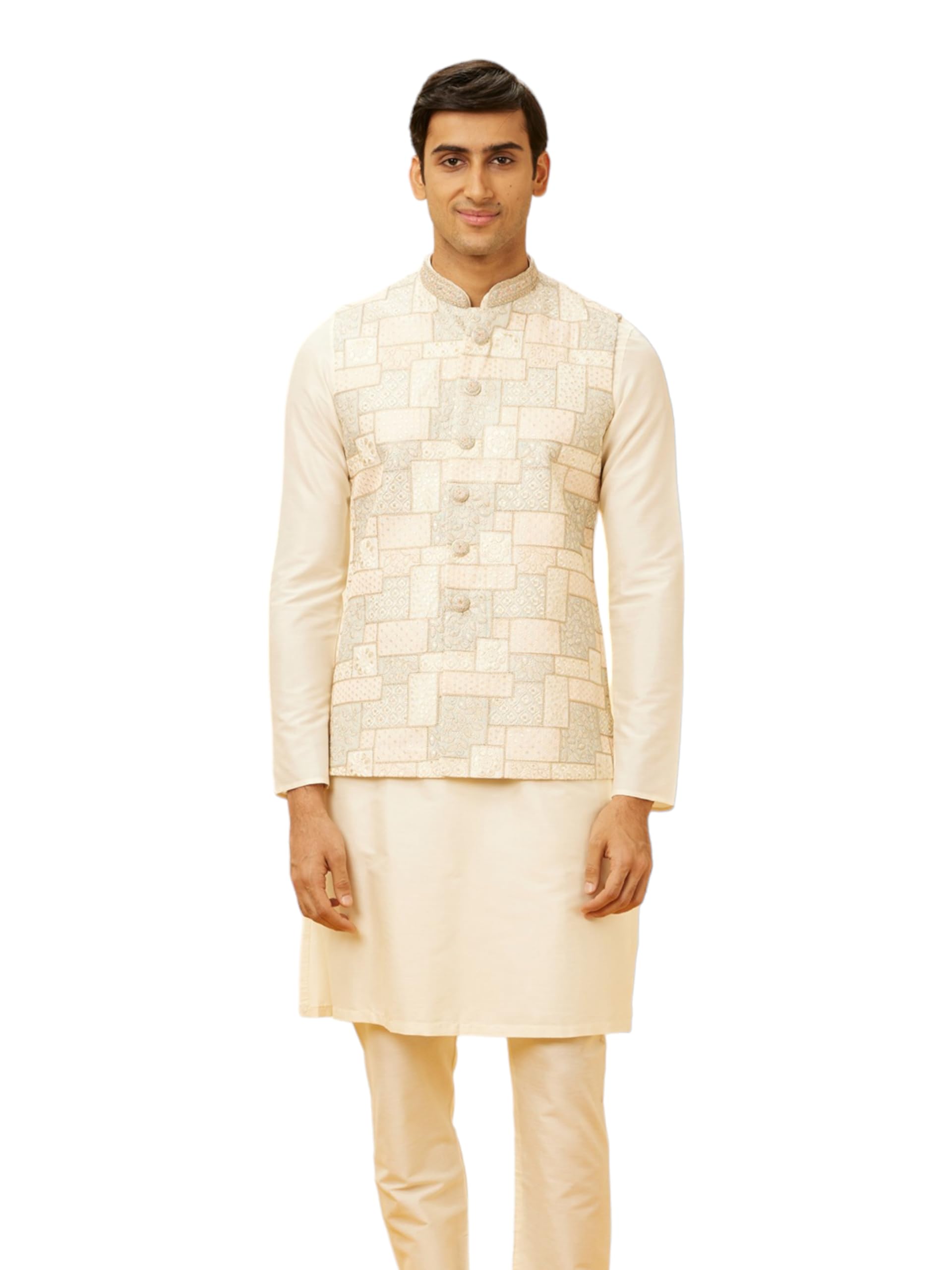 manyavar Men's Embroidered Jacket (JACKET ONLY)-picture-48