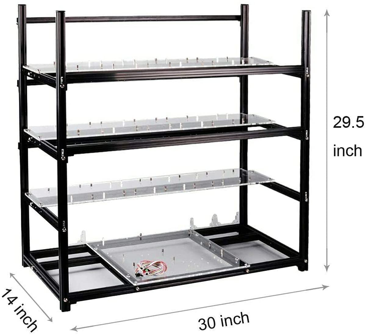 Gpu Mining Rig For CPU Crypto Mining, Test Rig Rack Mount Pc Case