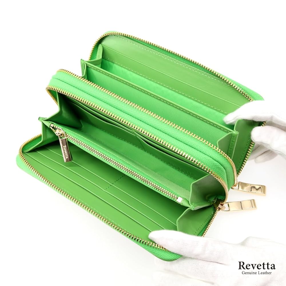 ⭐️新品未使用⭐️ タイ産 スティングレー 長財布 ポリッシュ加工 ライトグリーン スティングレー 長財布 ポリッシュ加工 ウォレット ライトグリーン