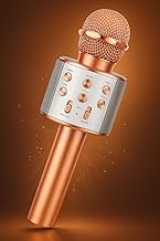 Amisha Karaoke Microphone for Kids – Wireless Bluetooth Mic with Speaker for Singing | Toddler Mike Toy for 3+ Year Old Boys & Girls | Birthday Gift for Children | Kids Microphone Toy