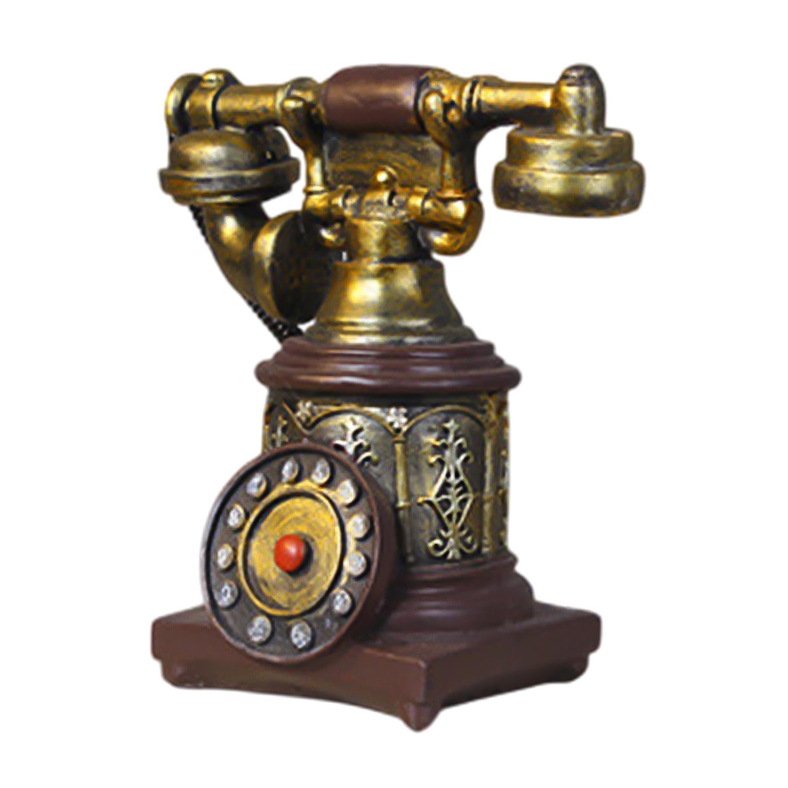 ARTISOUL® Phone Model Large Creative Resin Vintage Rotary Telephone for Cafe Bar Store H | Home Decor | Figurines