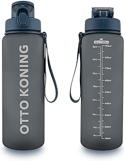 Garrafas e mochilas Otto Koning Botella Agua 1L Botella deportiva de Plástico Sin BPA. Hermética. 2