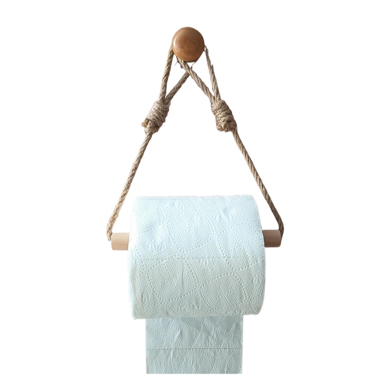 Rope Toilet Roll Holder 1PC Rustic Hemp Rope Toilet Paper Holder