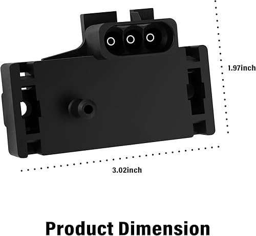 Miniatura 2 de Sensor de mapa de automóvil, sensor de presión del colector de mapa compatible con GMC Jeep, Chevrolet, Acura Oldsmobile Buick, sensores de mapa de