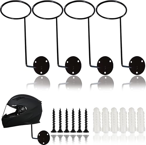 TIHOOD Soporte para casco, soporte de metal para colgar en la pared para chaquetas, sombreros, estante multifuncional para cascos, accesorios de