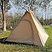 Dream House Three-Season Cotton Canvas Camping Pyramid Tent for 2~3 Person