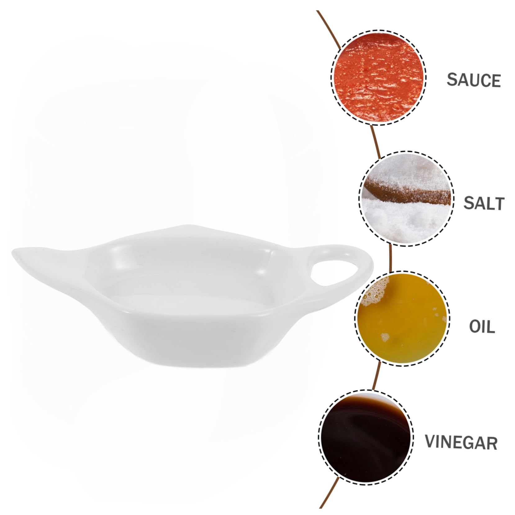 OHPHCALL Porcelain Tea Bag Holder Plate Tea Bag Storage Dish Ceramic Coaster for Snacks Sushi Sauce