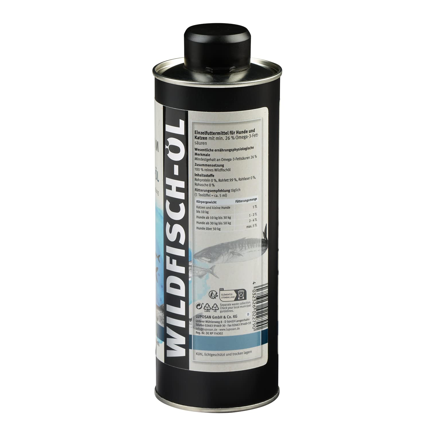 LUPOSAN Lupo Premium Huile de poisson sauvage durable 500 ml