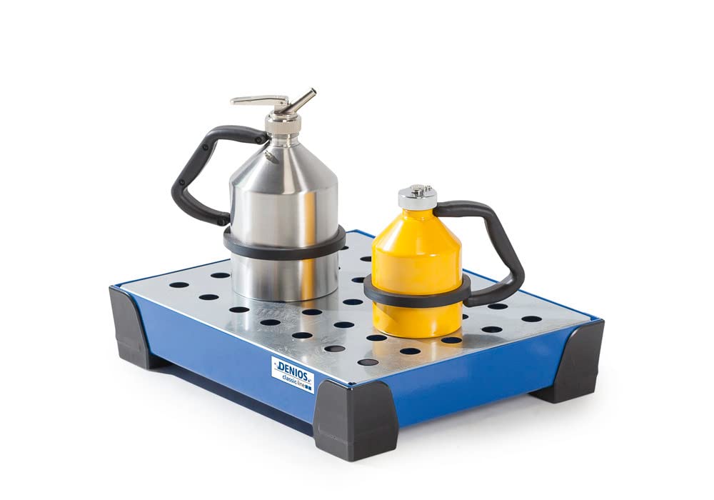 Kleingebindewanne classic-line aus Stahl, lackiert, m. verzinktem Lochblech, 10 Liter, 500x400x95