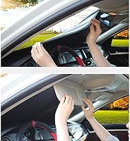 Vista 2 de HATHWAY Compatible con Nissan X-Trail 2014-2021, parasol de parabrisas plegable, parasol para parabrisas de automóvil, accesorios