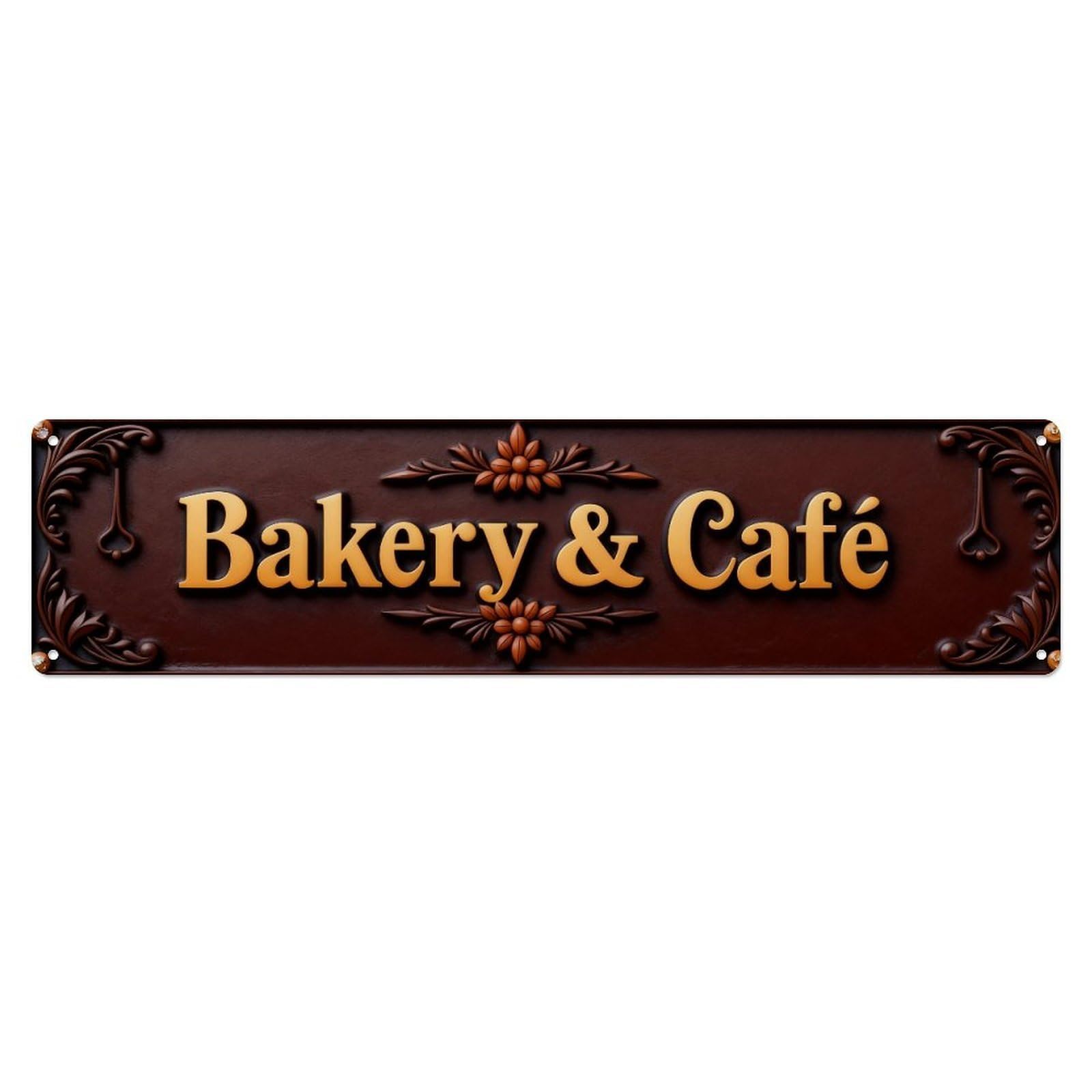 Bakery And Cafe Sign Metal Tin Sign Plaque