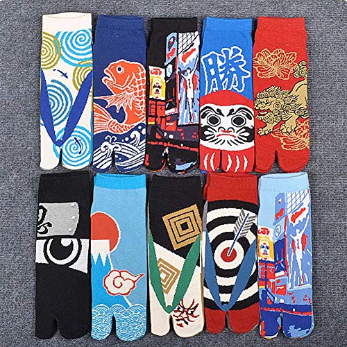 Japanese Style Kimono Sandal Split Toe Tabi Ninja Geta Socks Geisha Socks for Men2