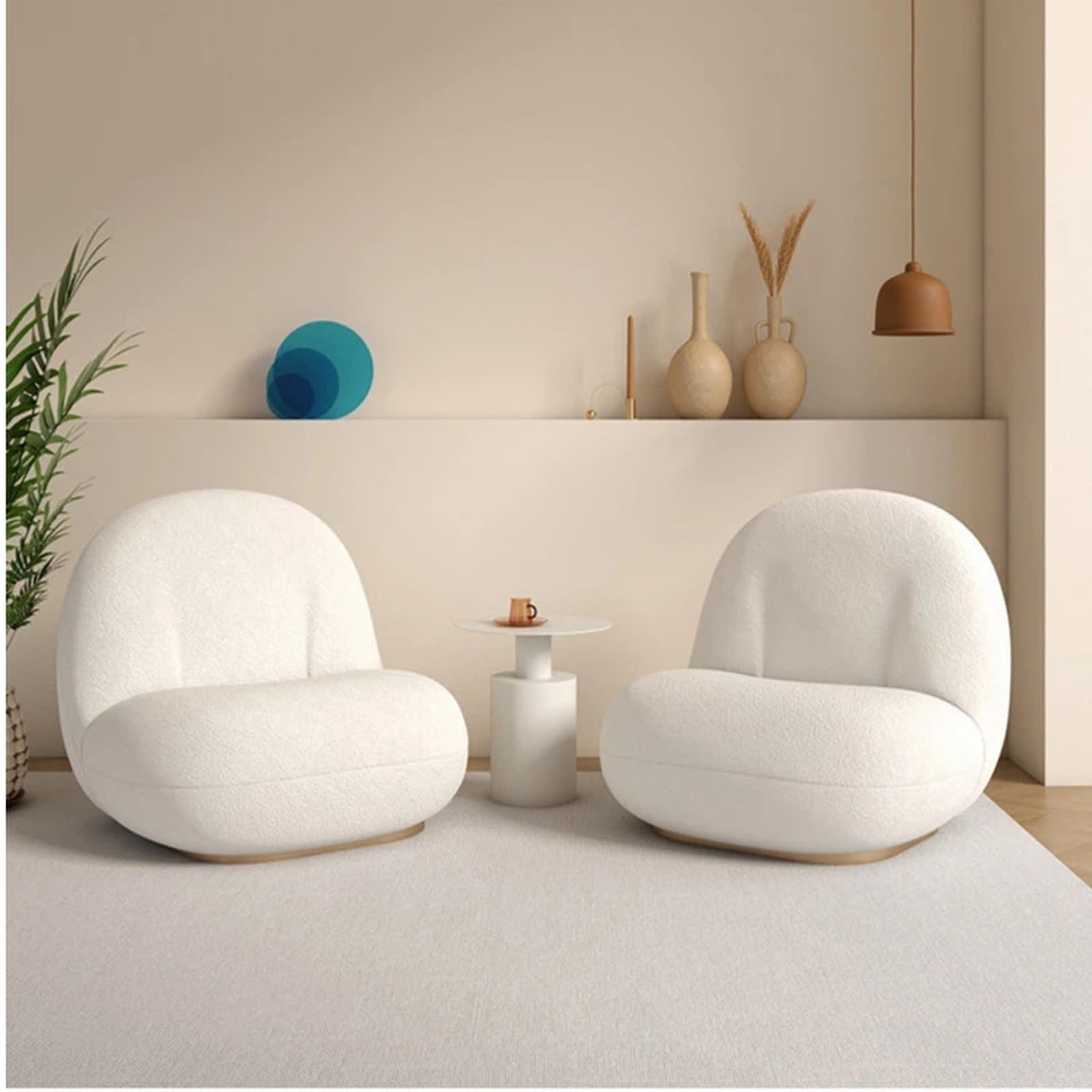 Kleines Sofa Drehbarer Lazy Sofa Einzel-Tatami-Liegestuhl mit Rückenlehne, lässiger Lounge-Sessel Einzelsofa(Pink)