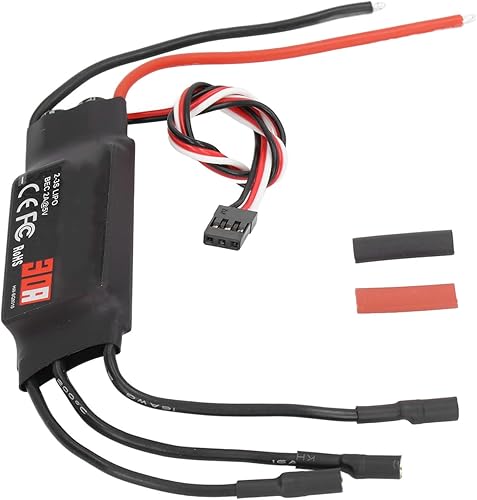 Liyeeo RC Drone brushless ESC Reduce crosstalk Stable Performance 30A RC Drone brushless ESC Welded with 35mm Banana Plug for RC Drones