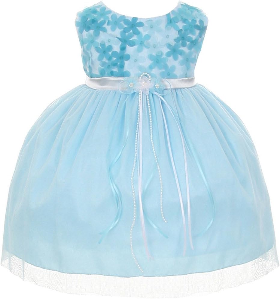 iGirlDress Baby Girls' Petal Bodice Chiffon Gown Blue Size S