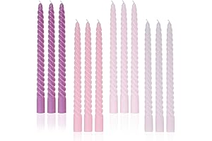 Pastel Taper Candles, 10" Tall, Purple Gradient