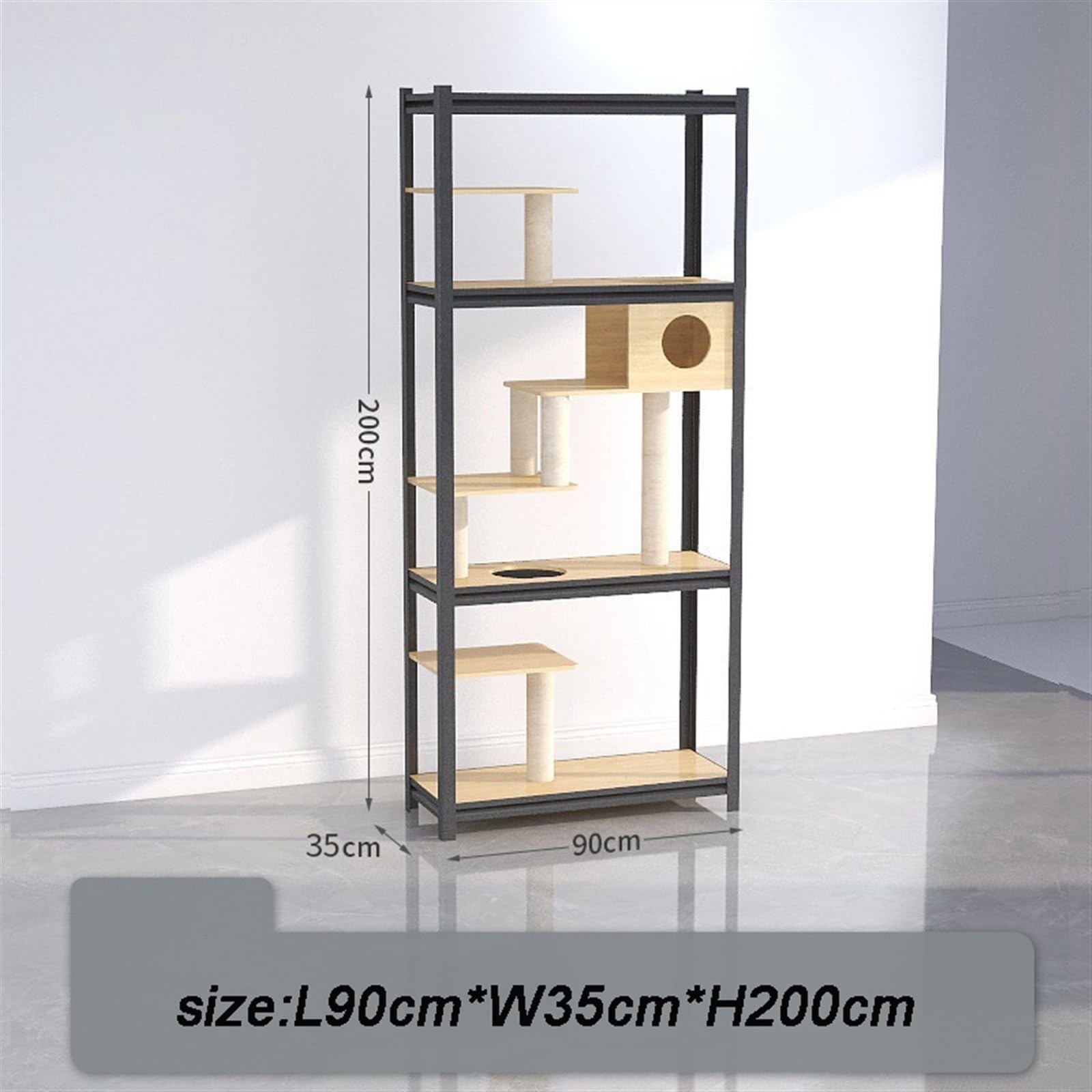 Gabbia per gatti Rastrelliera for gatti con struttura in acciaio Struttura da arrampicata for Grande parete in legno for Tiragraffi for for multistrato e nido for in uno