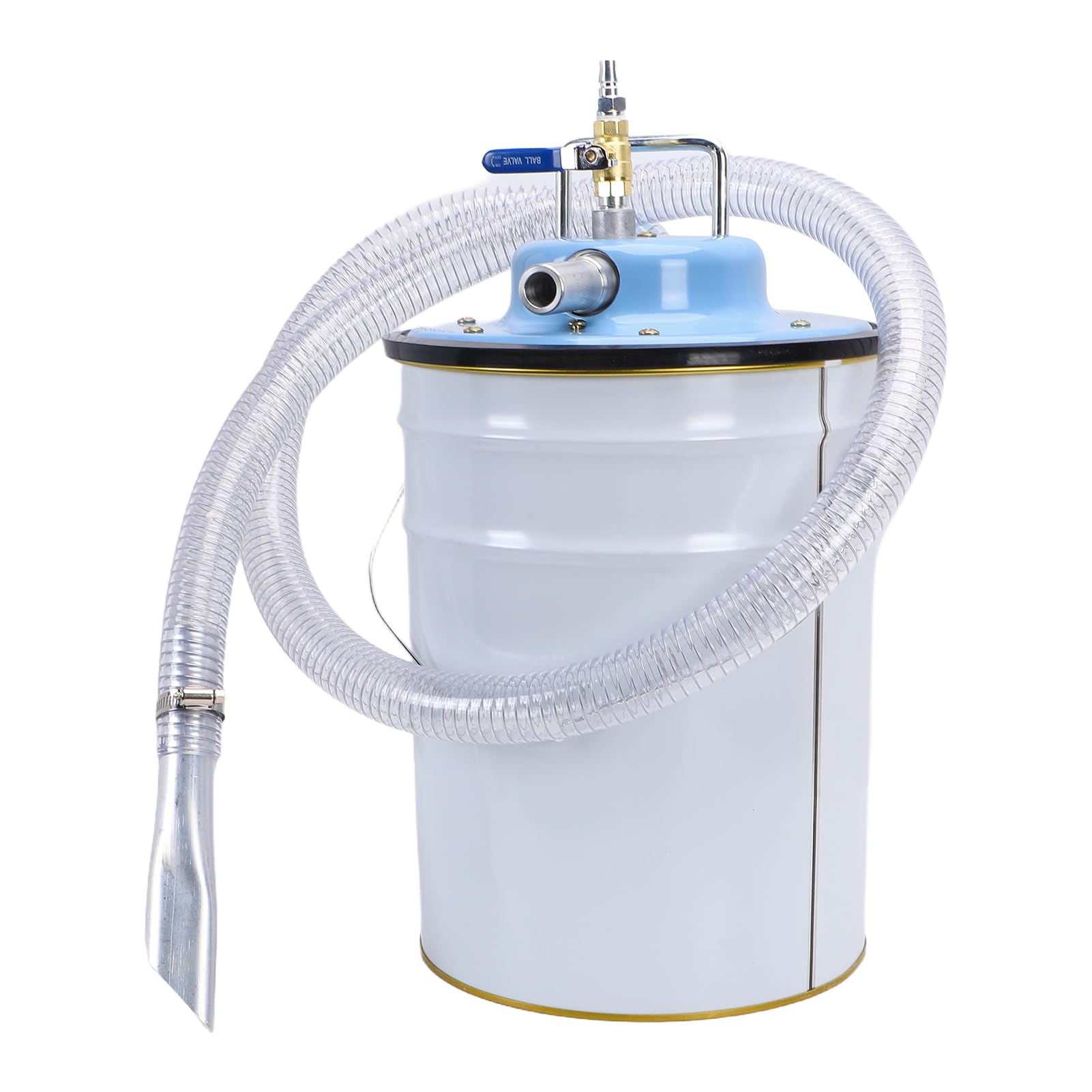 Aspiradora Industrial Neumática Aspiradora en Seco y Húmedo de Acero Inoxidable 20L con Aire Comprimido 0,63 MPa No Se Necesita Electricidad para el Piso de la Fábrica del Taller del Automóvil