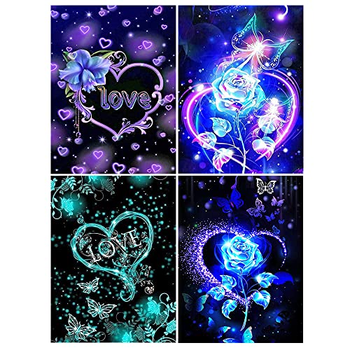 Diamond painting de rosa azul para crear un ambiente romántico en tu hogar