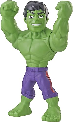 Playskool Heroes Marvel Super Hero Adventures Mega Mighties Hulk Figura de acción coleccionable de 10 pulgadas, juguetes para niños a partir de 3