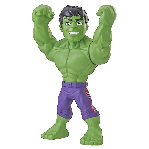Figura de acción de 10" coleccionable Playskool Heroes Marvel Super Hero Adventures Mega Mighties Hulk, juguetes para niños a partir de 3 años