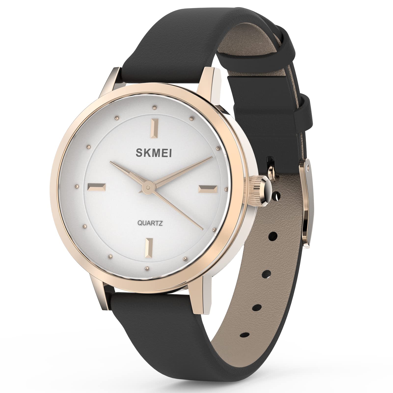 TELLGOWomen's Watches, Women Waterproof Watch for Female Light Leather Band Ladies Wrist Watch Ultra-Thin Minimalist Fashion Casual Quartz Analog Young Girls Gift