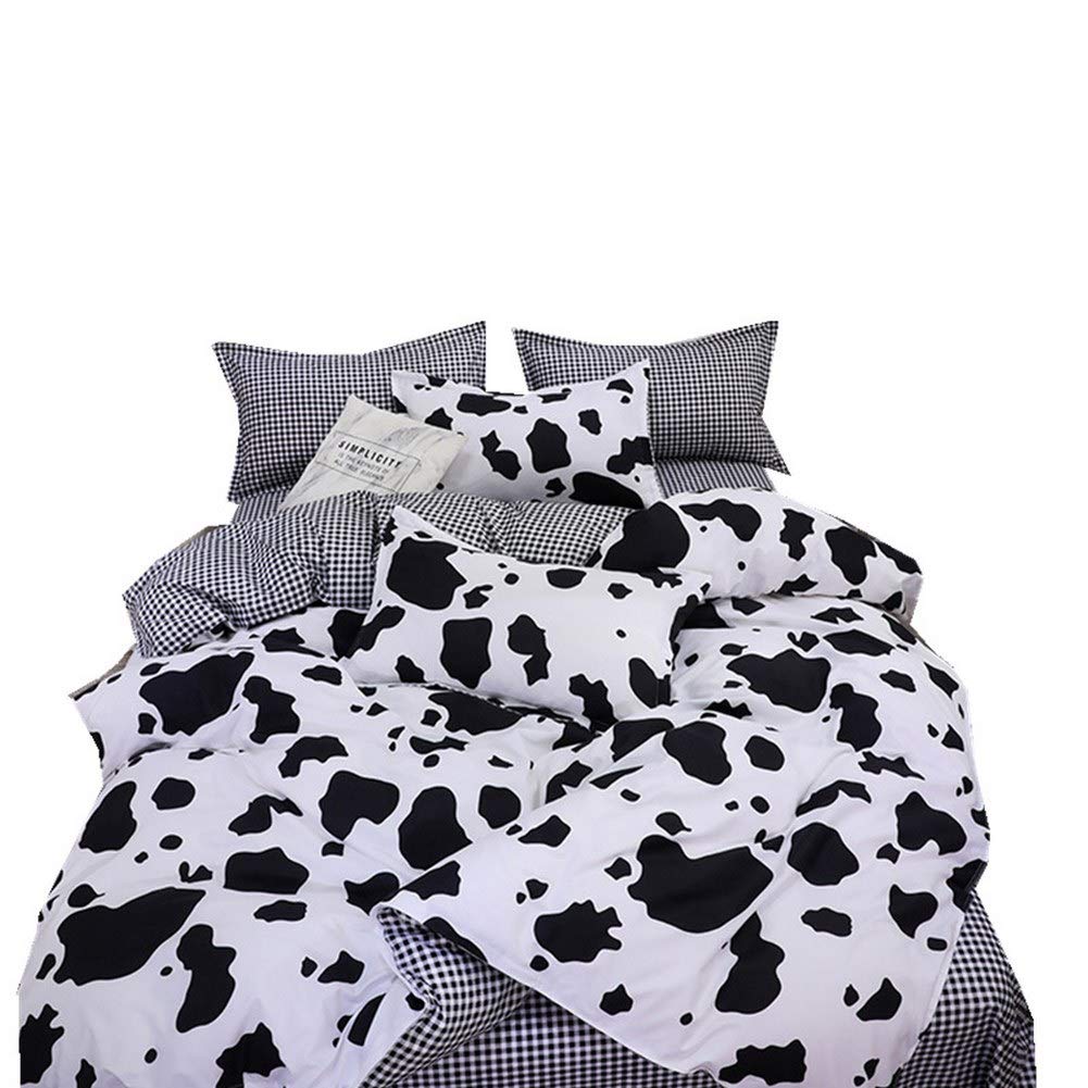 Cute Cow Print Duvet Cover Set for Boys Girls Kids Reversible Comforter Cover Ultra Soft Lovely Quilt Cover with Pillow Shams King Size with 2 Pillowcase Black and White Bespread Cover - Image 2