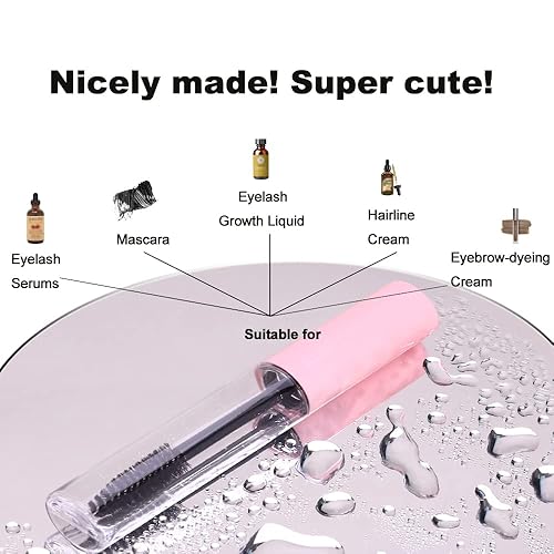 Miniatura 10 de YITOU 12 tubos de rímel vacíos de 03fl oz con varita de pestañas para aceite de ricino botella transparente recargable tamaño de muestra para