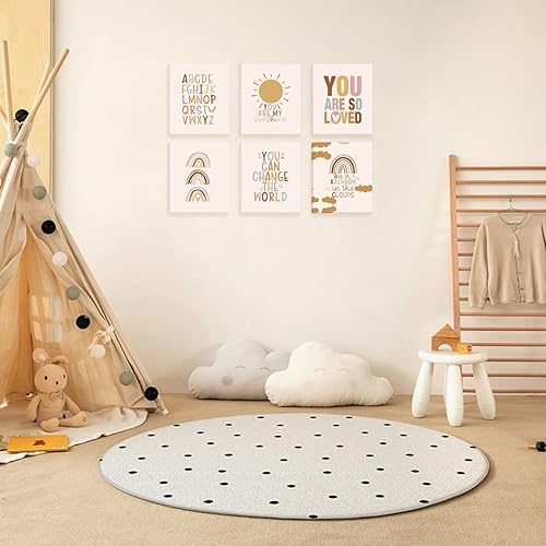 Miniatura 2 de CHDITB Decoración de pared bohemia de arco iris, decoración de habitación de bebé, decoración de habitación de niños, decoración de pared de aula,