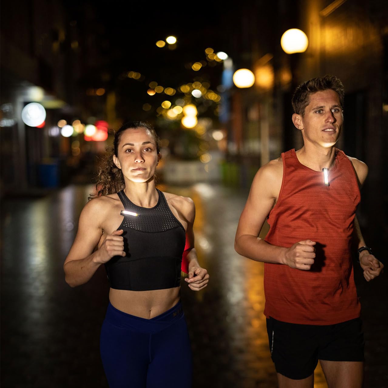 Knog Ultralight USB Rechargeable Night Running Light - Clip-On Running Lights for Runners, 450m Visibility, 40hr Runtime, Waterproof - Versatile Wearable Running Clip Light Rechargeable, Black