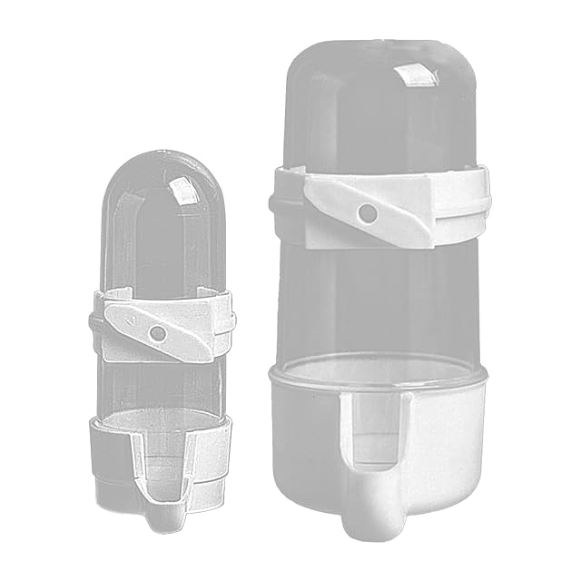 Foto 6 de 6 de 2 PCS Dispensador de agua para pájaros Alimentador de agua para pájaros de plástico Sin ensuciar Contenedor…