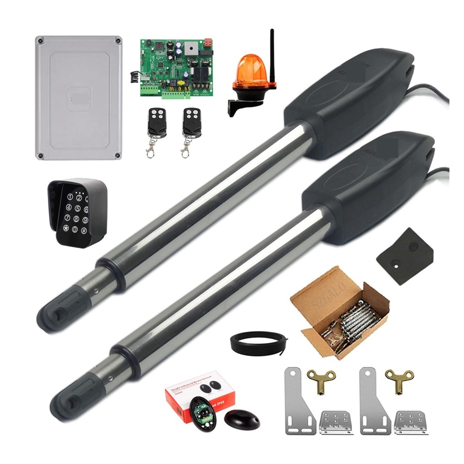 Automatyczny zestaw do otwierania drzwi Heavy Duty podwójny operator podwójnych skrzydłowych 16 stóp lub 880 funtów silnik prądu przemiennego Mieszkaniowe, komercyjne(KIT B)